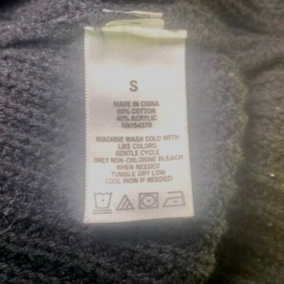 Aeropostale Black Lace-Up Cropped Long Sleeve Knit Sweater Size S - Picture 8 of 8